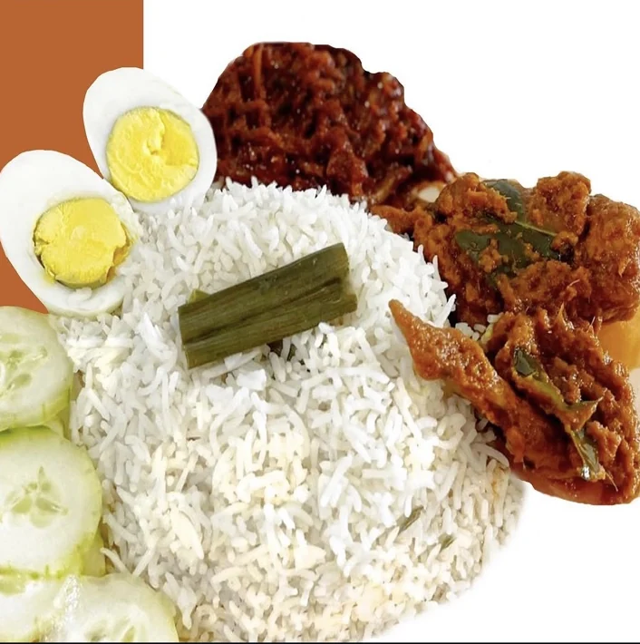 Nasi Lemak Rendang Ayam
